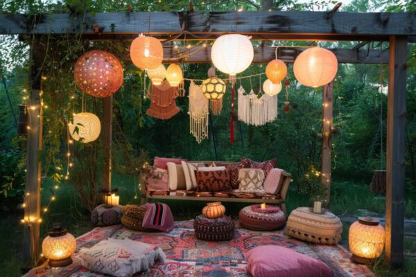 Jakie lampy ogrodowe najlepiej sprawdzą się w przestrzeniach przy altanach w stylu boho