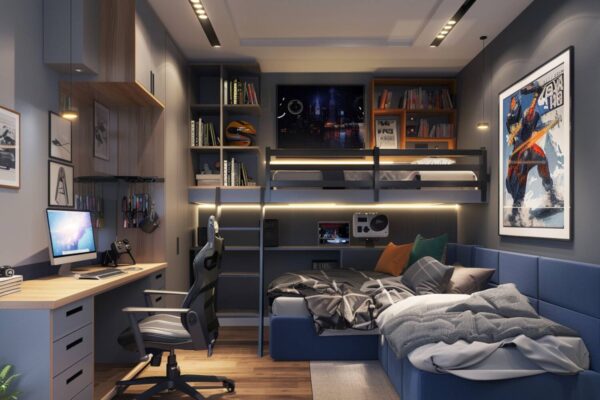 10 inspiracji na urządzenie pokoju dla chłopca w wieku szkolnym