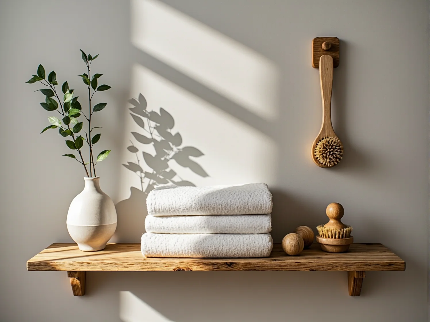 Minimalistyczne meble i naturalne dodatki w pokoju niemowlęcym urządzonym w estetyce japandi.