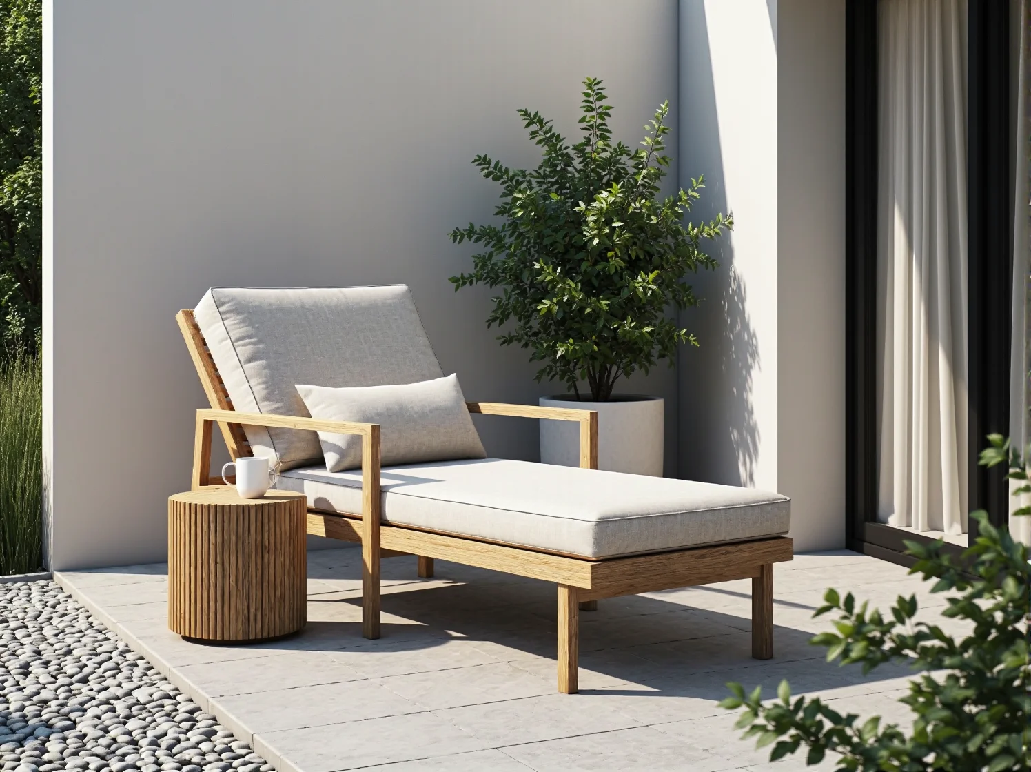 Stół i krzesła ogrodowe w jadalni otwartej na ogród, pokazujące jak łączyć style i tworzyć spójne przestrzenie.