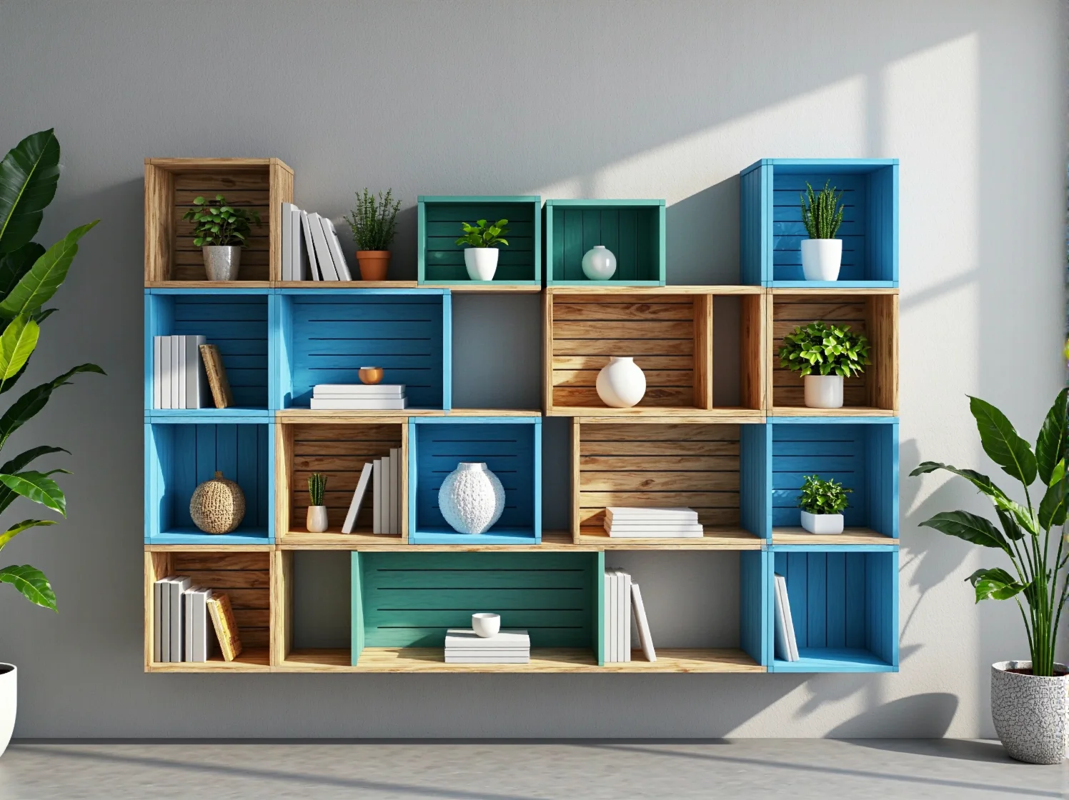 Proces tworzenia mebli biurowych DIY. Osoba szlifuje drewniany blat do biurka z materiałów z recyklingu.