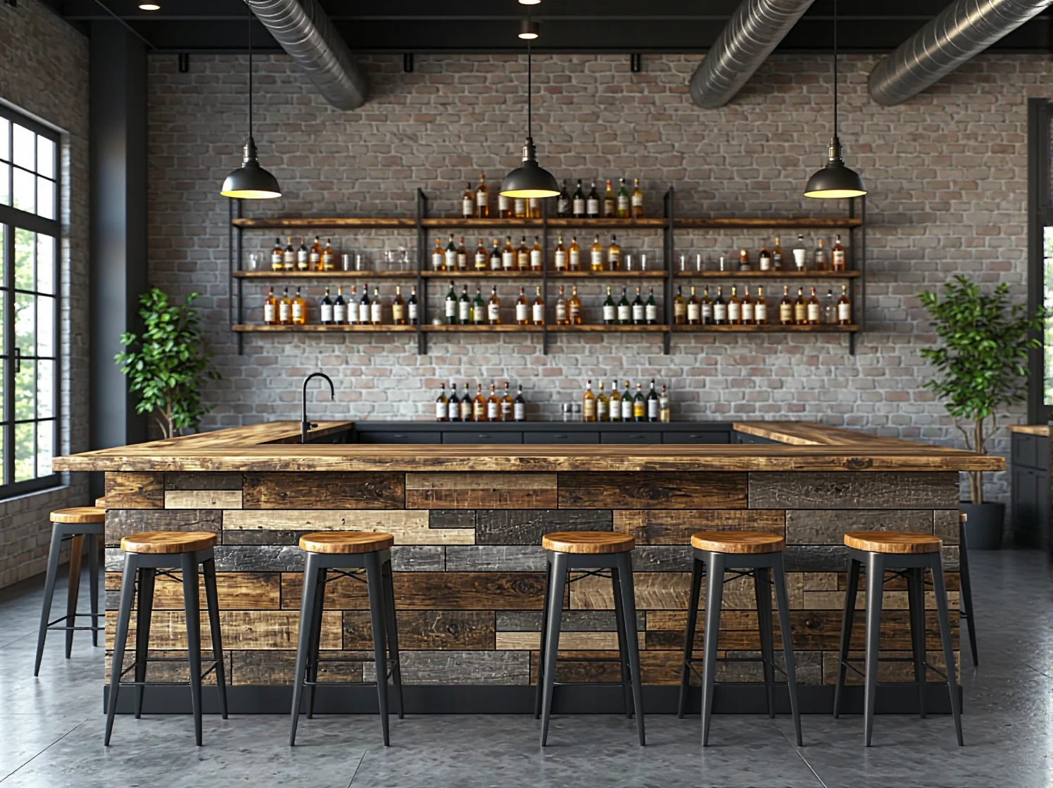 Loftowy wystrój restauracji z industrialnymi meblami. Inspiracja do urządzenia lokalu gastronomicznego.