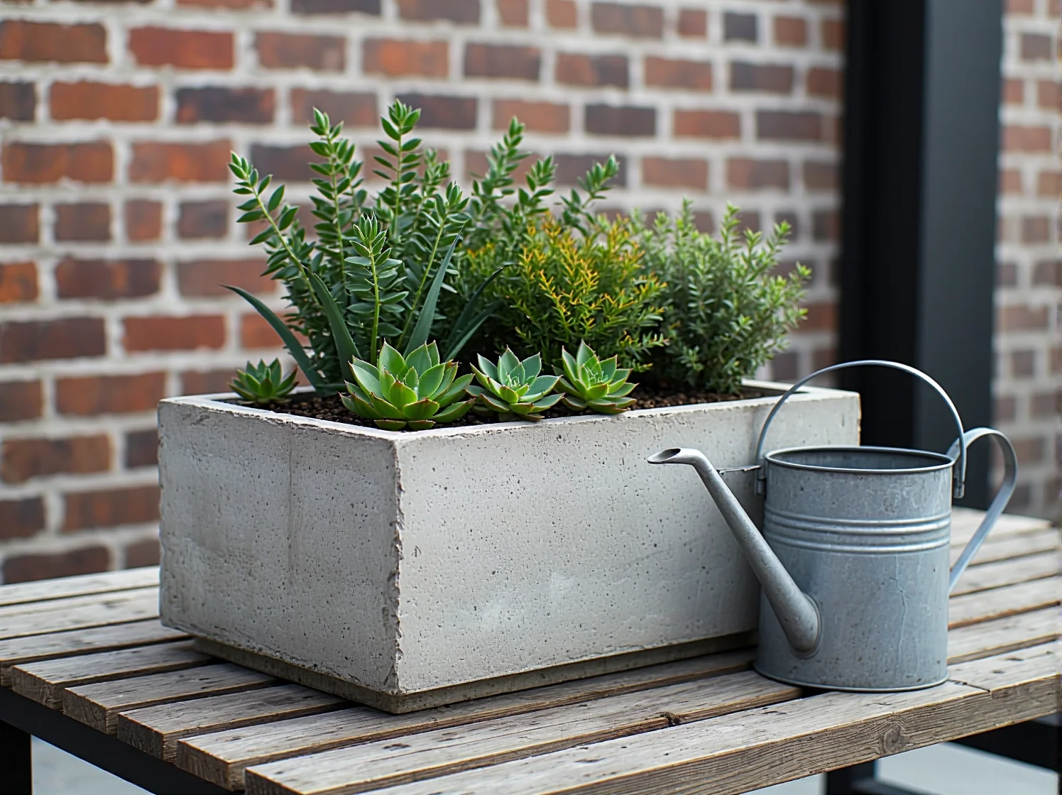 Zbliżenie na metalowe krzesła i drewniany stół jako kluczowe dodatki na tarasie w stylu industrialnym.