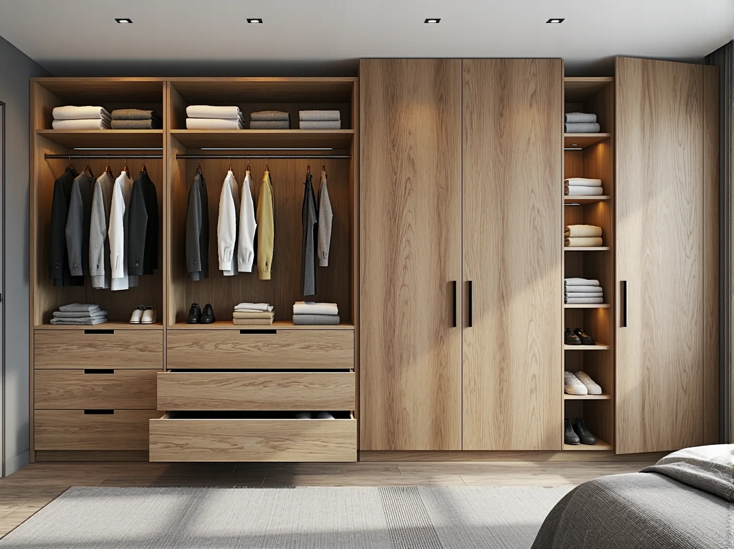 Nowoczesna kuchnia na wymiar, efekt połączenia rzemiosła stolarskiego z innowacyjną technologią.