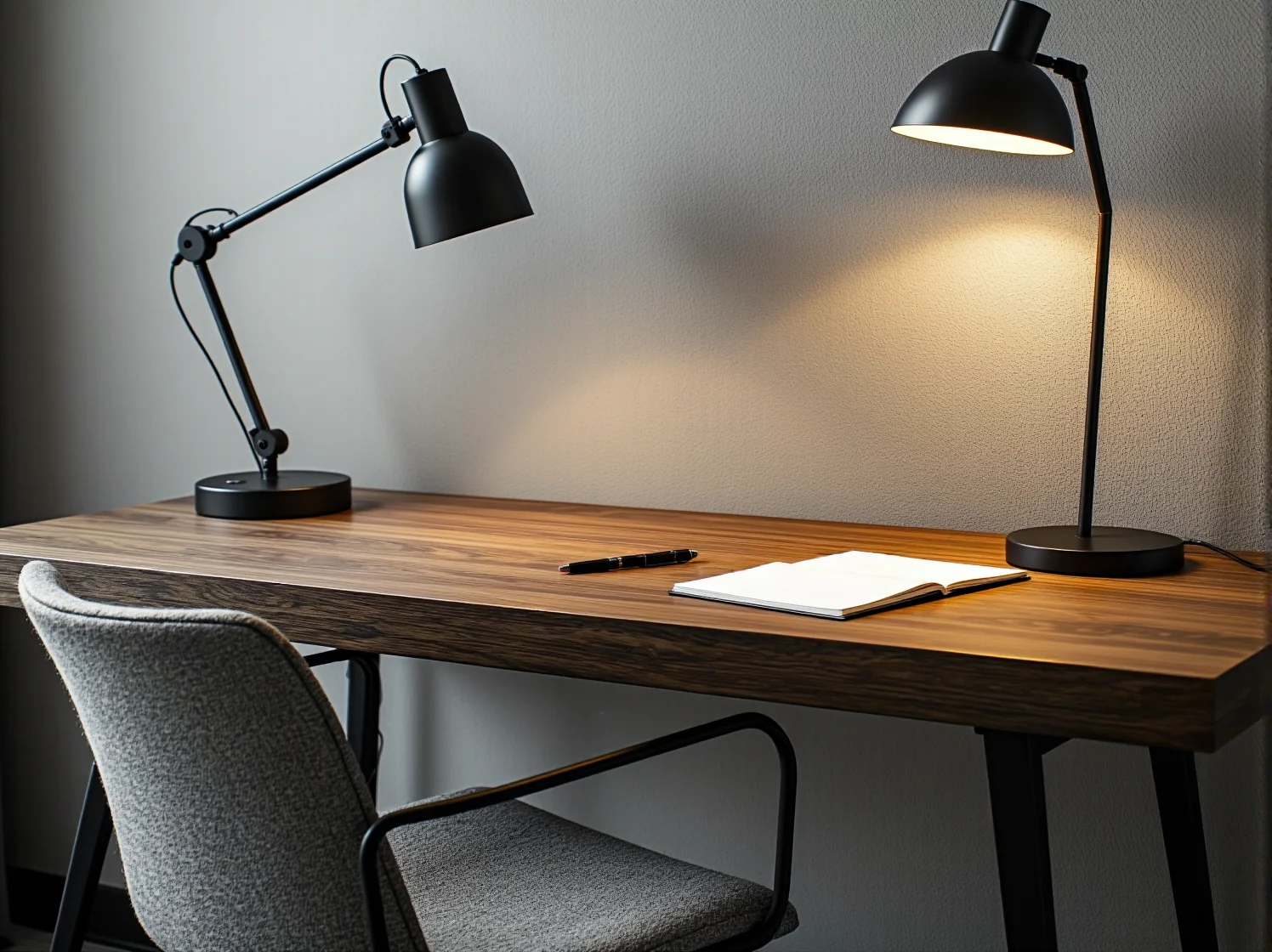 Detal solidnego, drewnianego stołu, podkreślający trwałość mebli hotelowych.