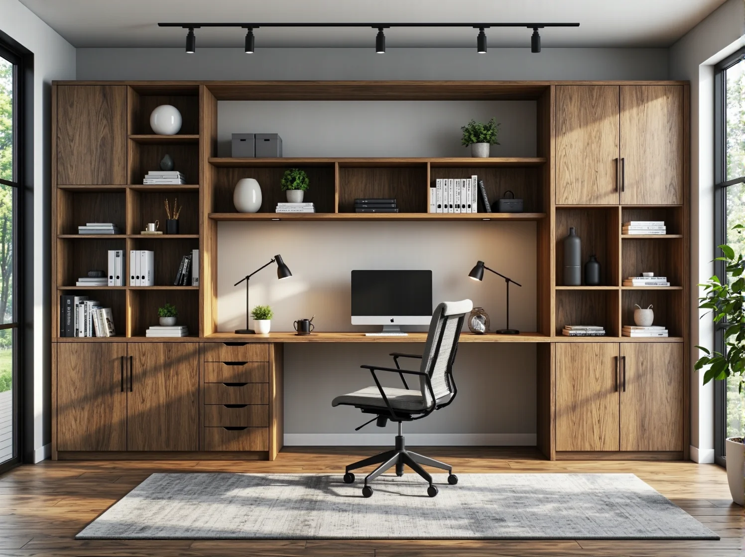 Osoba używająca tabletu z aplikacją AR do wirtualnego dopasowania mebli na wymiar w salonie.