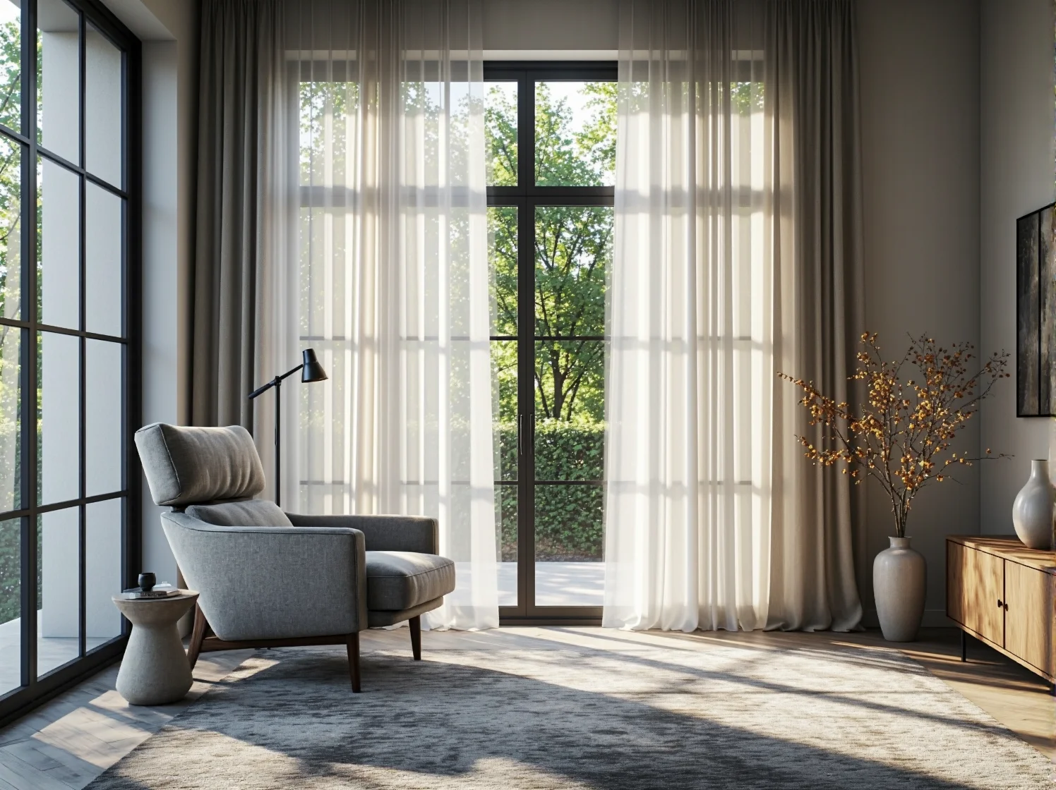 Męski gość hotelowy odpoczywający w ergonomicznym fotelu z funkcją relaksu po całym dniu zwiedzania.