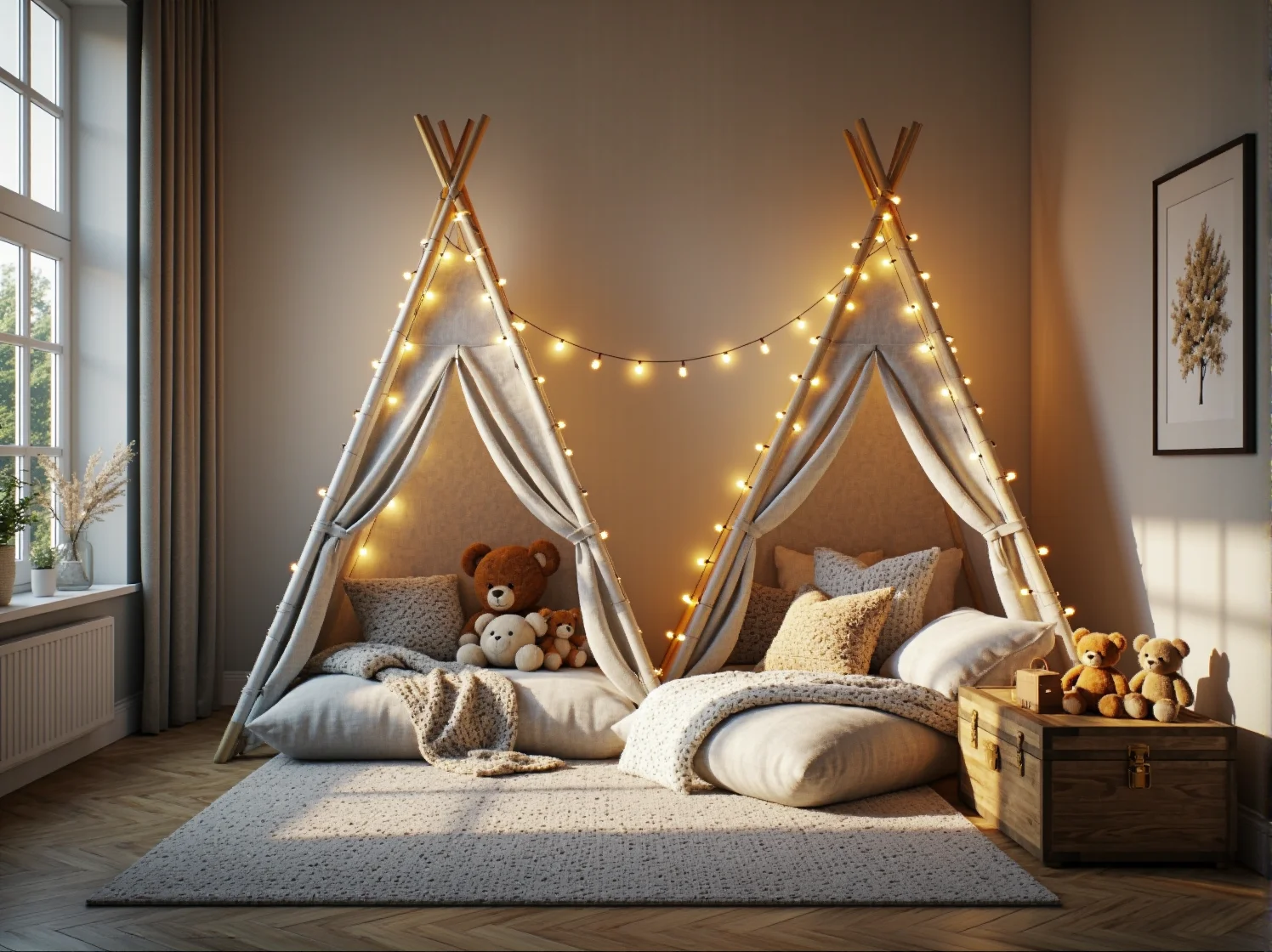 Wykres słupkowy pokazujący zmiany w popycie na meble dziecięce w ostatnich latach. Analiza rynku.